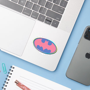 Pegatina Batman   Logotipo de Punto de Polka Rosa
