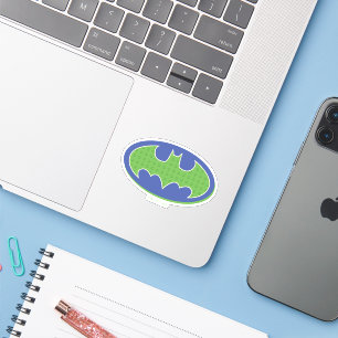 Pegatina Batman   Símbolo morado y verde