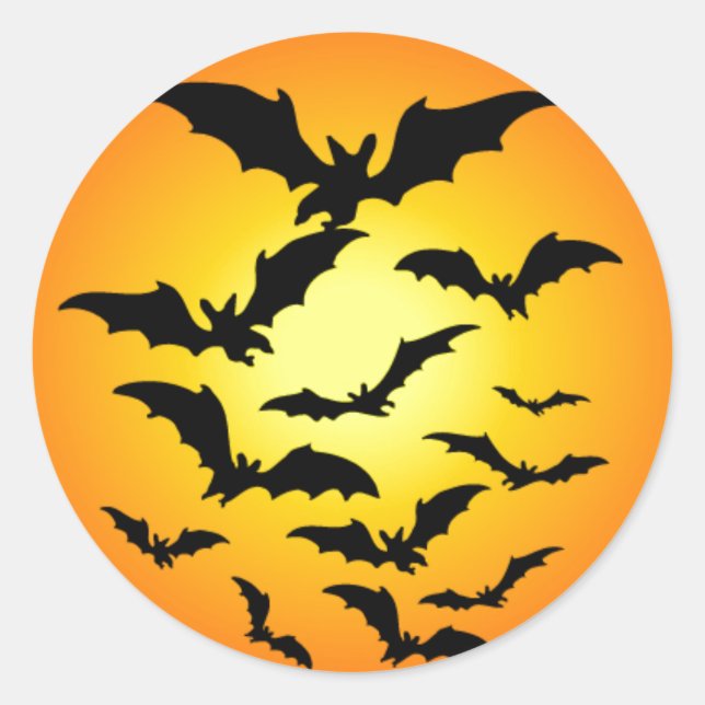 Pegatina Bats de Halloween (Anverso)
