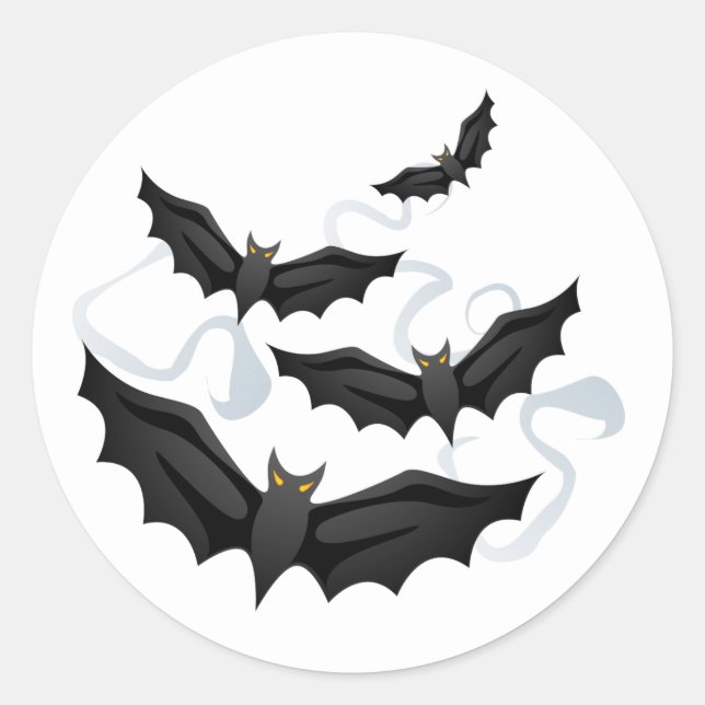 Pegatina Bats de Halloween (Anverso)