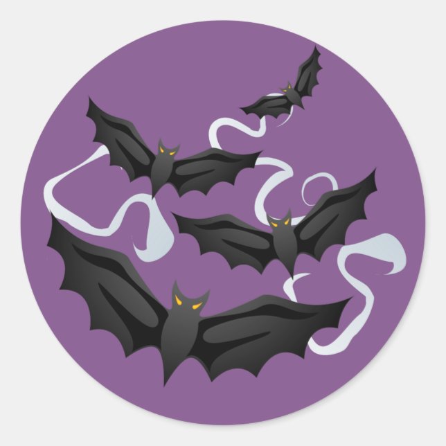 Pegatina Bats de Halloween (Anverso)