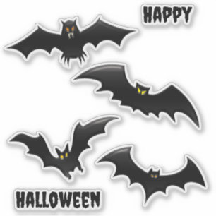 Pegatina Bats voladores de Halloween