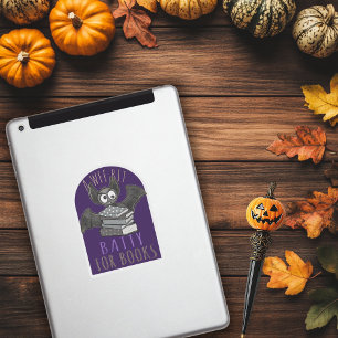 Pegatina Batty para libros Dark Academia Booklover Cita