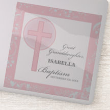 Bautismo Gran Nieta Rosa Lace Personalizado