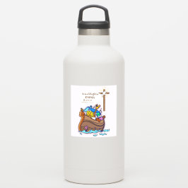 Pegatina Bautismo: Personalización de la nieta arca de Noé