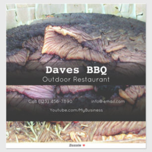 Pegatina BBQ Restaurant Food Personalizado-Pegatina de vini
