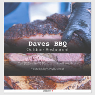 Pegatina BBQ Restaurant Food Personalizado-Pegatina de vini