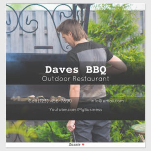 Pegatina BBQ Restaurant Food Personalizado-Pegatina de vini