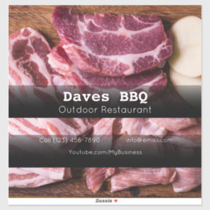 Pegatina BBQ Restaurant Food Personalizado-Pegatina de vini