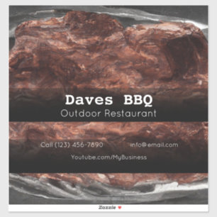 Pegatina BBQ Restaurant Food Personalizado-Pegatina de vini