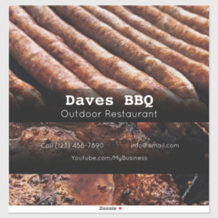 Pegatina BBQ Restaurant Food Personalizado-Pegatina de vini