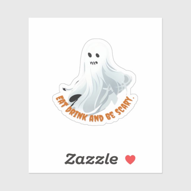 Pegatina Be Boos Eat Drink And Be Scary Classic  (Hoja)