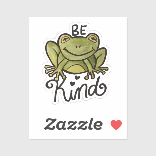 Pegatina Be Kind Frog (Hoja)
