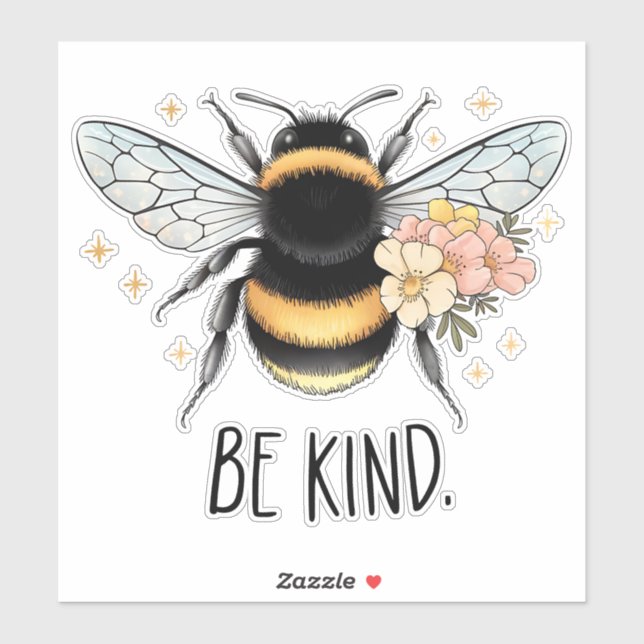 Pegatina Be Kind Honey Bee Clipart-57650 (Hoja)