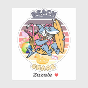 Pegatina Beach Shark Adventures
