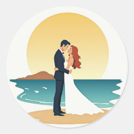 Pegatina Beach Sunset Romance