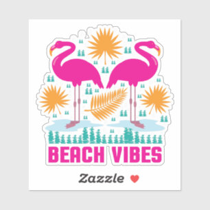 Pegatina Beach Vibes Flamingos-19501