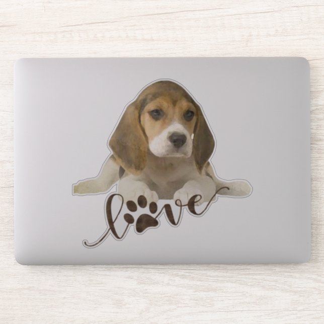 Pegatina Beagle (Ordenador)