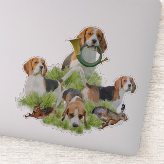 Pegatina Beagle (Detalle)