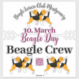 Pegatina Beagle Dog Day Mailing 