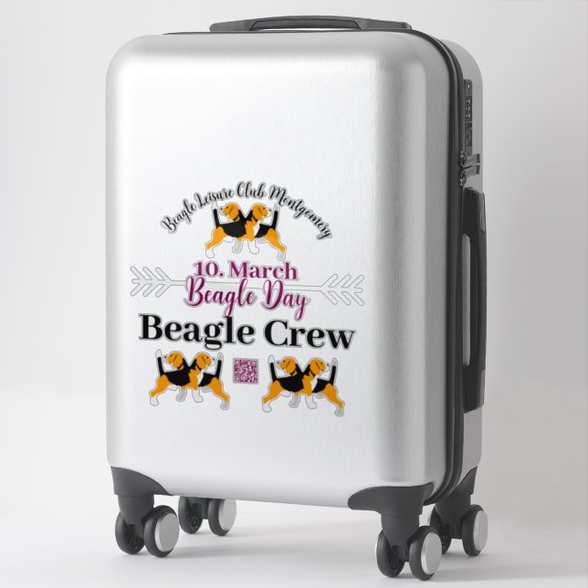 Pegatina Beagle Dog Day Mailing  (Maleta)