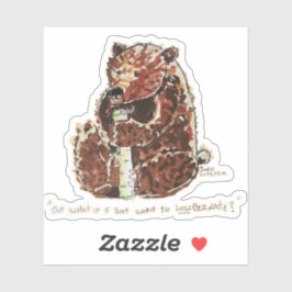 Pegatina Bear Contemplates Hibernation