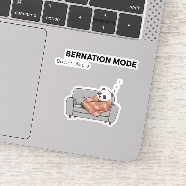 Pegatina Bearnation Mode Panda Sticker – Lazy Vibes (Detalle)