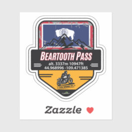 Pegatina Beartooth Pass US 212 Motorcycle 01 Sticker
