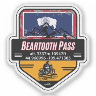 Pegatina Beartooth Pass US 212 Motorcycle 01 Sticker