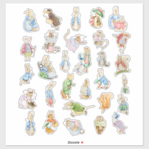 Pegatina Beatrix Pottter Peter Rabbit y sus amigos