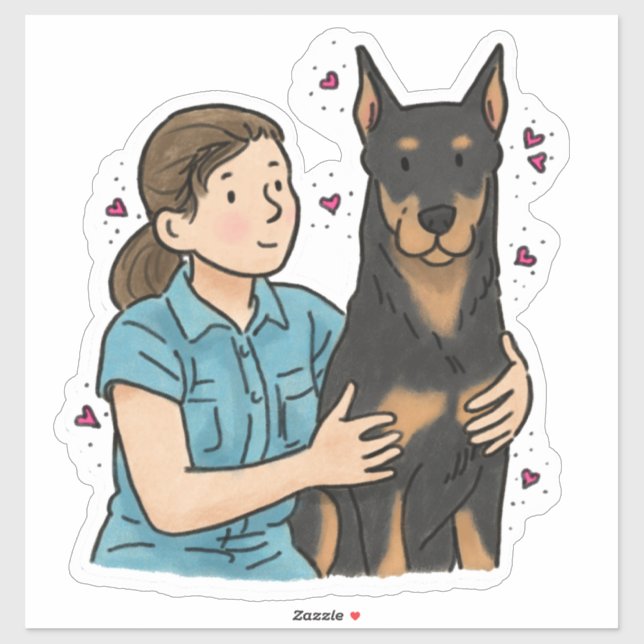 Pegatina Beauceron - Trabajo (Hoja)