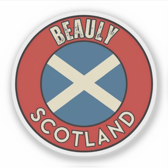 Pegatina Beauly, Escocia (Anverso)