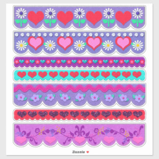 Pegatina Beautiful Felt Style Valentine's Day Borders
