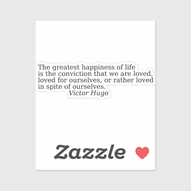 Pegatina Beautiful quotes by Victor Hugo (Hoja)