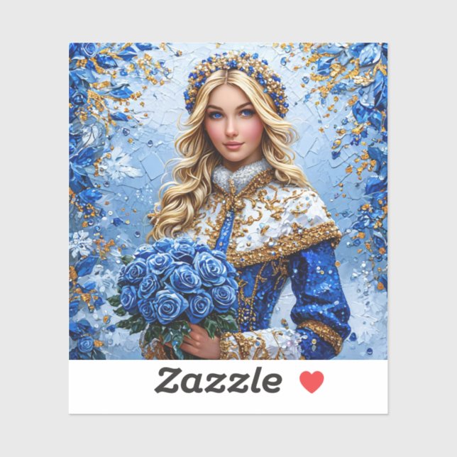 Pegatina Beautiful Snow Maiden (Hoja)