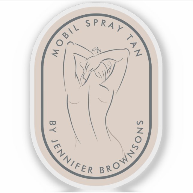 Pegatina Beauty Tan Spa Body Rounding Decal (Anverso)