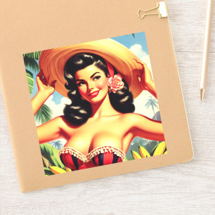 Pegatina Beauty Vintage Latina Pin-up