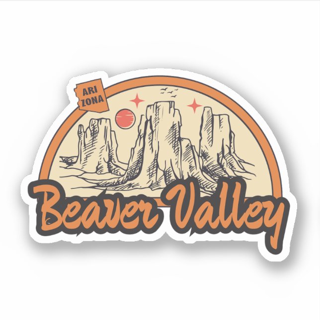 Pegatina Beaver Valley, Arizona  (Anverso)