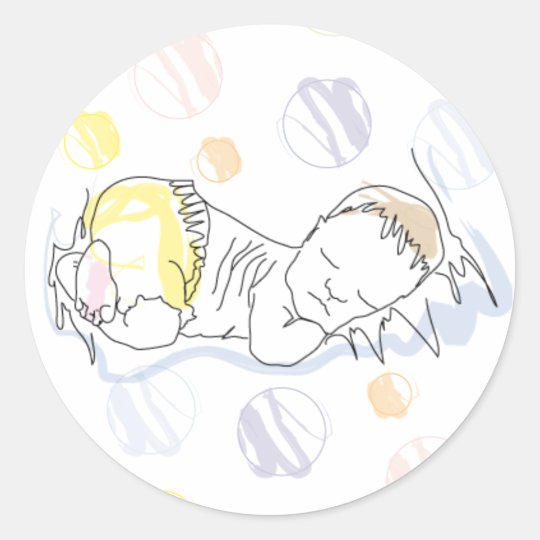 Pegatina bebé dormido