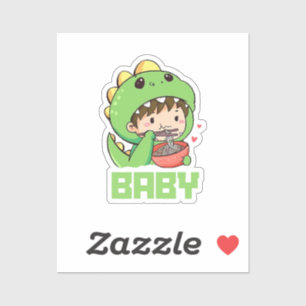 Pegatina bebé godzilla
