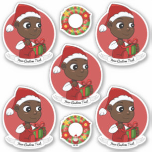 Pegatina Bebé lindo con un personalizado de Navidades actua