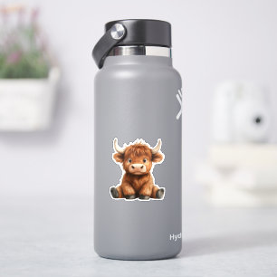 Pegatina Bebé Vaca Highland, Hydro Flask