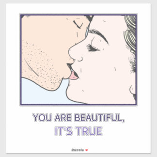 Pegatina Bedroom Wall Decor Art Romantic Couple Kiss