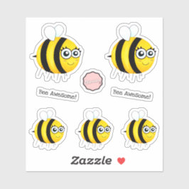 Pegatina Bee Awesome, lindo Personalizado Bee