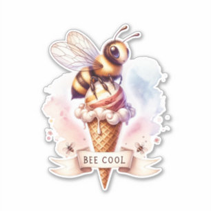 Pegatina Bee Guay - Abeja en el cono de helado