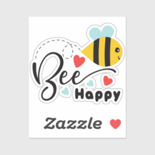 Pegatina Bee Happy