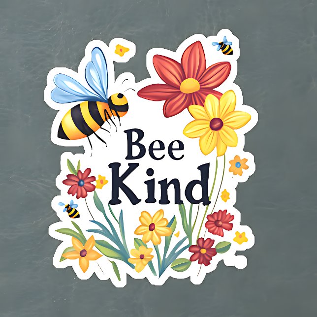 Pegatina Bee Kind (Subido por el creador)