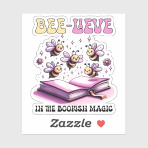 Pegatina Bee-lieve en la magia de los libros