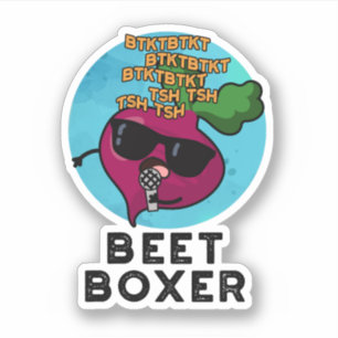 Pegatina Beet Boxer Funny Beet Pun