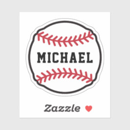 Pegatina Béisbol con nombre o texto personalizado